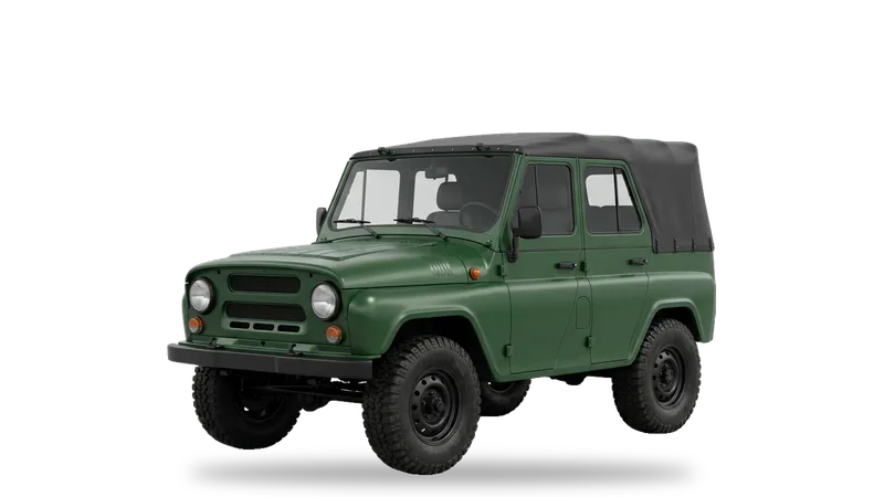 Generic unbranded jeep-style 4x4, front three-quarter view