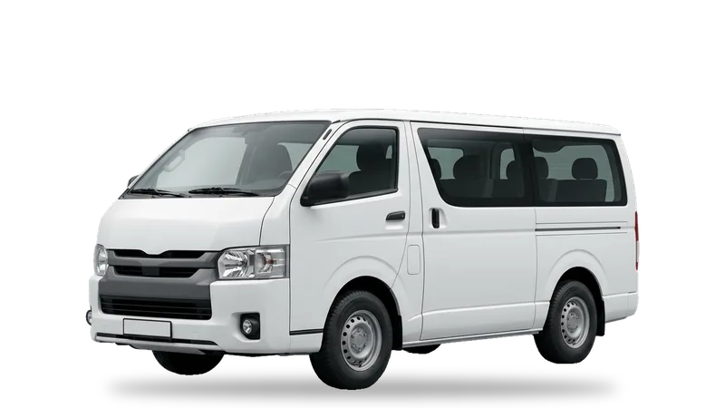 Generic unbranded 12-passenger van, front three-quarter view